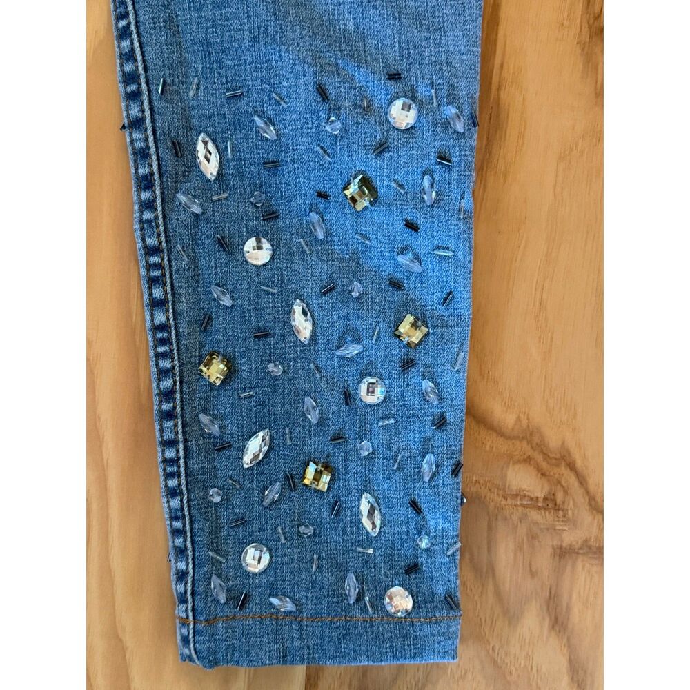 V Cristina Embellished Denim Jeans Size 4